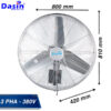 Quạt treo tường 3 pha KWP-3076(380V)